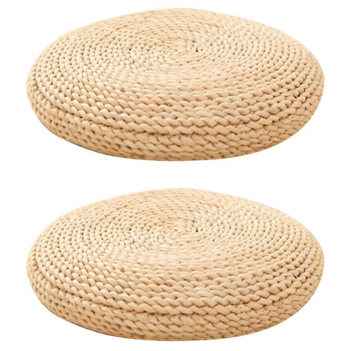 Pouf rotondo naturale - 2x,