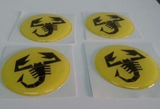 KIT 4 ADESIVI RESINATI 3D PER COPRIMOZZO RUOTA ABARTH