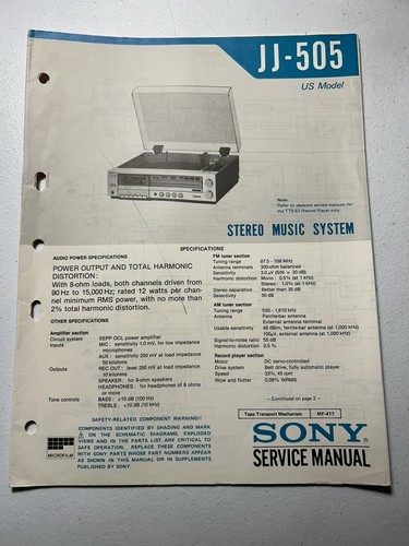 Sony 505 music system - jj-505,