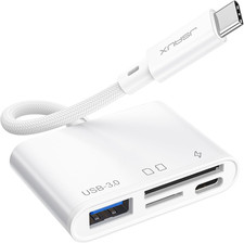 Lettore Di Schede SD Con Porta USB 3.0 E Porta Di Ricarica |  4-In-1 Lettore Di 