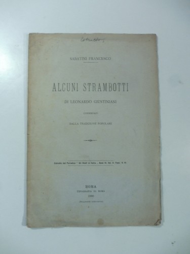 Alcuni strambotti leonardo - di,