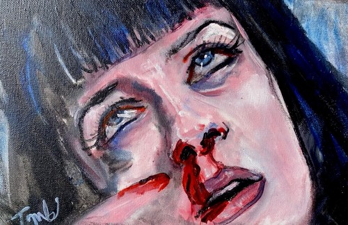 Ritratto uma thurman dipinto - thurman,