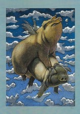 FREZZATO STAMPA FIRMATA DAL BESTIARIO PORCI CON LE ALI