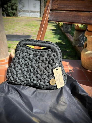 Borsa uncinetto nera - nera, in