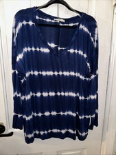 Top donna A.gain taglie forti 1X scollo a V manica lunga usato in ottime condizioni