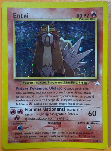 Carta pokemon entei neo - 6/64,