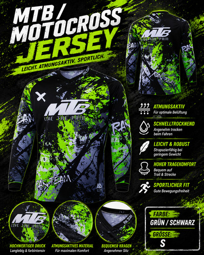 Maglia mtb motocross - maglia, manica