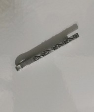 Fermacravatta / Fermasoldi - Argento 925 - Vintage, con Decorazioni in rilievo 