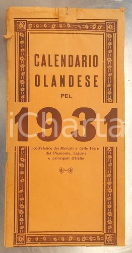 1931 calendario olandese - calendario,