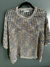 Maglia a Rete Uomo ZARA Caramello Beige e Blu - Tg. S-M