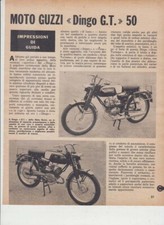 PUBBLICITA'  TEST  MOTO GUZZI DINGO G.T. 50 1968 CICLOMOTORI ITALIANI EPOCA