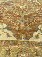 187x270 Cm Tappeto Agra Annodato A Mano In Ottimo Condizione Anni 1930/40