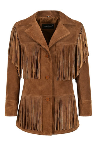 Giacca donna frange pelle