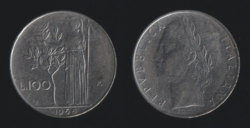 100 lire 1968 minerva - 1968, italia