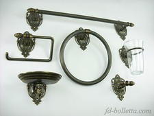Set da bagno ottone brunito in