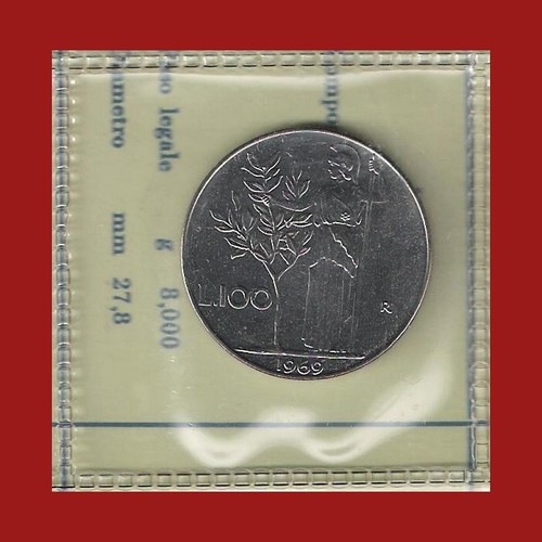 100 lire 1969 minerva - minerva,