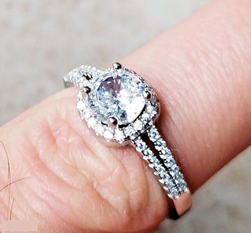 35g bague moissanite argent - moissanite,