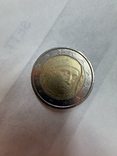 Rara moneta 2 euro Boccaccio con errori di conio stelle, Viso,per collezionisti.
