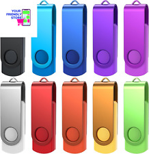 Chiavetta USB 2 GB, 10 Pezzi 2GB Pendrive Ruotare 2 Giga Chiavette USB 2.0 Metal