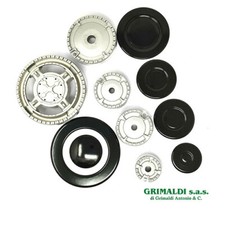 KIT 5 BRUCIATORI + PIATTELLI SPARTIFIAMMA 4FUOCHI+TRIPLA CORONA CUCINA GAS LOFRA