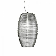 DAMASCO SOSPENSIONE GRANDE NICHEL CRISTALLO CHIARO E27 100W - VETRERIA VISTOSI S