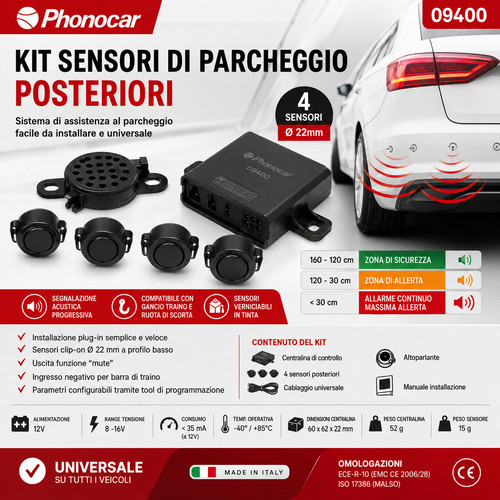 Kit sensori parcheggio - kit, 4