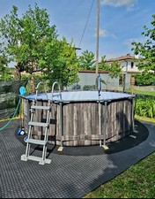 Piscina ROTONDA (acciaio) 366x100cm/COMPLETA di tutto. BEST STEEL PRO MAX