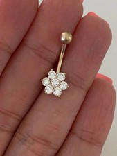 Anello Ombelico A Fiore Con