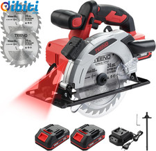 Sega Circolare Laser a Batteria  4000 Giri/Min. Con Freno Elettrico, Batterie 2X