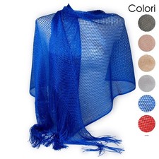 Stola cerimonia elegante a rete coprispalle da donna scialle leggero matrimonio