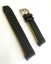 Cinturino gomma nero giallo - cinturino,