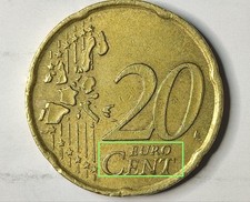 Rare Circulated 2002 20 Cent Euro (Italy)