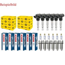 6 bobine di accensione HELLA + 6 candele Bosch doppio platino adatte per Audi A6 4F2 C6