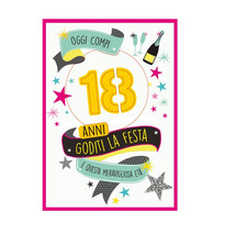 Biglietto Sr.707 Musicale Compleanno Anni Vir 18 Anni Femminile