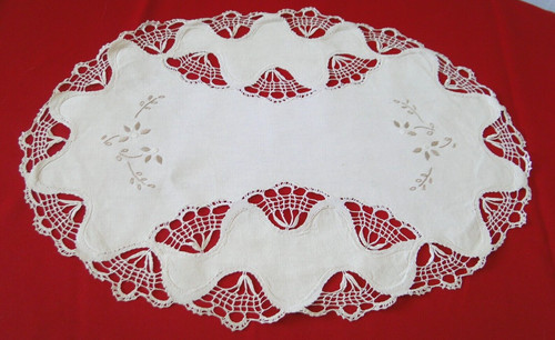 Centrino antico cotone pizzo - centrino,