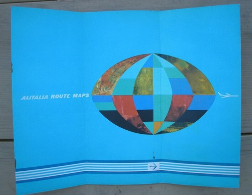 Alitalia route maps 1961 - route, rotte