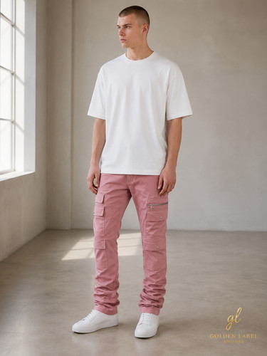 Pantalone cargo impilato uomo