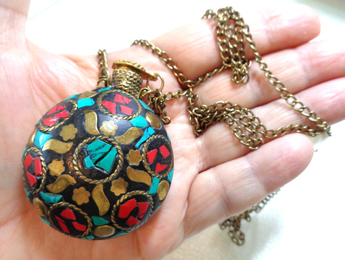 Vintage tono oro - tono, turchese