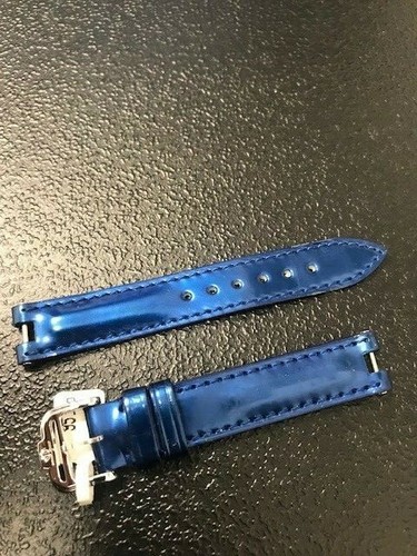 Cinturino orologio pelle blu