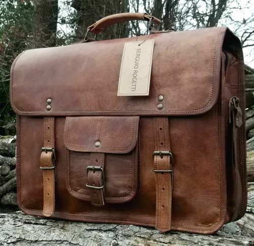 Borsa pelle vintage - in,
