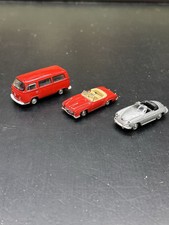 Trenino elettrico h0 lotto 3 autovetture in metallo per plastici ferroviari 