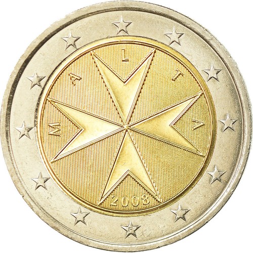 729850 malta 2 euro 2008 - malta,,