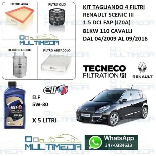 Kit tagliando filtri olio - kit,