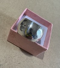 Anello Fascia Larga Bombata / Martellata Argento 925 6.1GR 18.7MM