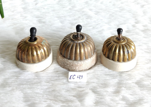 Antico vitreo ottone ceramica - vitreo,
