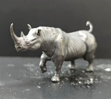 Solid Black Brass Rhinoceros