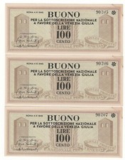 100 LIRE BUONO SOTTOSCRIZIONE