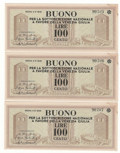 100 lire buono - 100, sottoscrizione