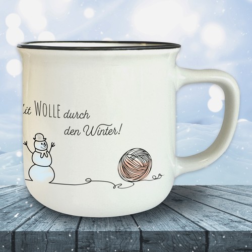 Vintage tazza bianco con detto - vintage,