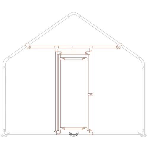 Kit porta per gabbia polli - , h
